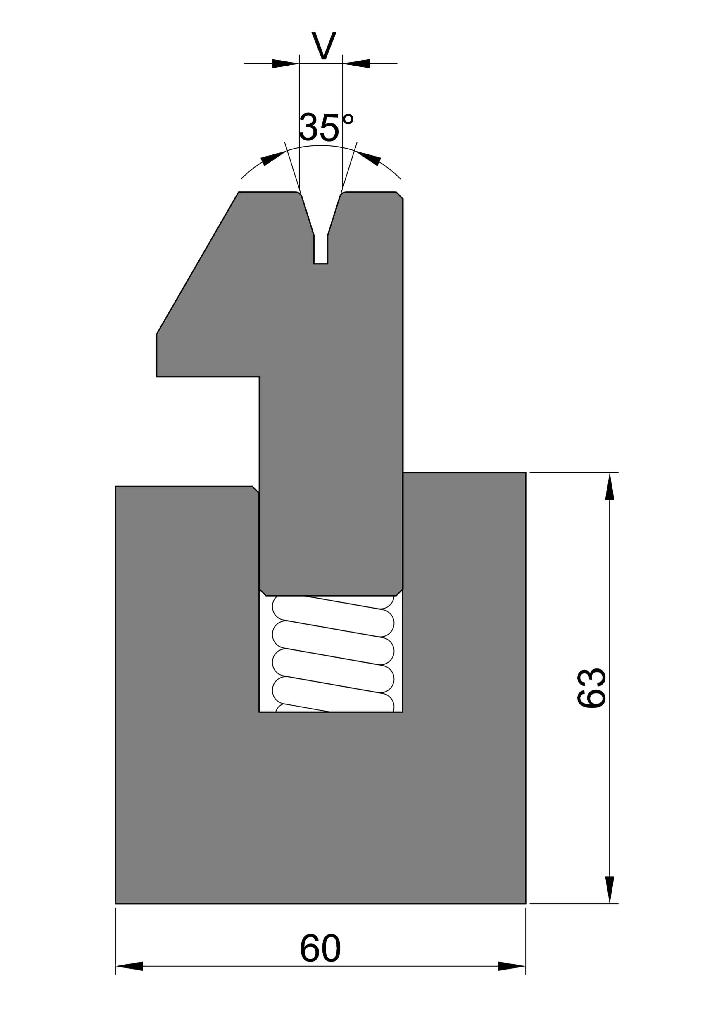 Spring Loaded Hemming Die - 35˚
